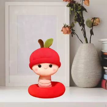 Плюшевая игрушка змея для украшения дома и вечеринки на весенний праздник Yellow 18 cm