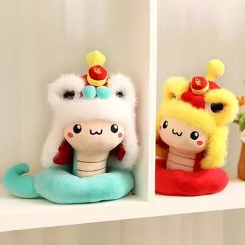 Плюшевая игрушка змея Год Змеи Талисман Кукла Китайский Зодиак Змея Мягкая игрушка красный