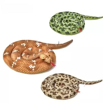 Плюшевая игрушка «Змея на Хэллоуин» — забавная имитация куклы-питона 2m 0.27kg зелёный