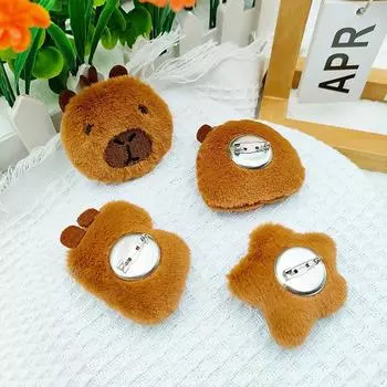 Плюшевая капибара брелок смешная брошь капибара сумка подвеска капибара милый смешной зверек