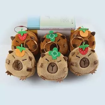 Плюшевая Капибара Плюшевый кошелек для монет Мультяшная Капибара Мешочек для мелочи Плюшевый кошелек Капибара Подарок на день рождения brown-Style B