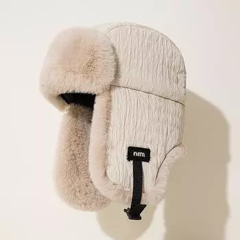 Плюшевая кепка Lei Feng, мужская, утолщенная, защитная кепка для ушей, женская, теплая, ветрозащитная кепка для езды на велосипеде, зимняя, для катания на лыжах, защита от холода, уши One Size серый