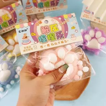 Плюшевая кошачья лапка щипает большую стайную кошачью лапку имитация щипает толстую декомпрессионную медленную отскок игрушка жёлтый