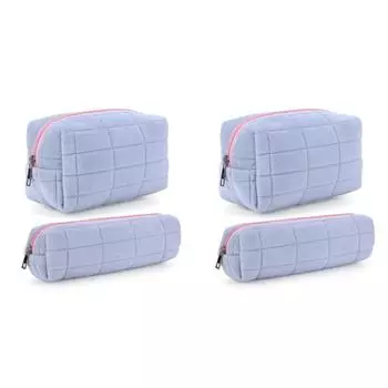 Плюшевая косметичка, большая вместительная косметичка с мешочком для ручек, простая косметичка