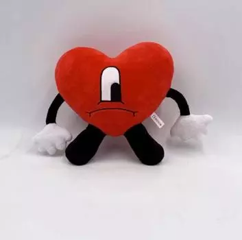 Плюшевая красная кукла Bad Bunny Love Doll Un Verano Sin Ti Мягкая игрушка Кукла 22cm