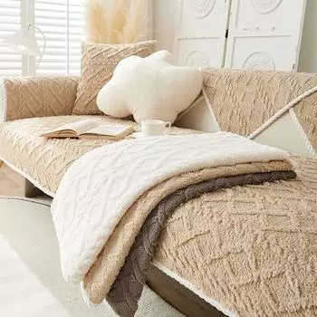 Плюшевая кремовая подушка для дивана, подушка для сиденья в гостиной, подушка для дивана, подушка для полотенца, простой чехол для дивана 70*70cm