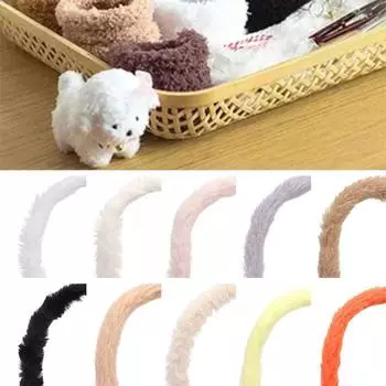 Плюшевая кроличья шерсть, скручивающаяся палочка, полоска, пушистая отделка, скручивающаяся палочка, искусственный мех, лента, сценический костюм, сделай сам, скручивающаяся палочка