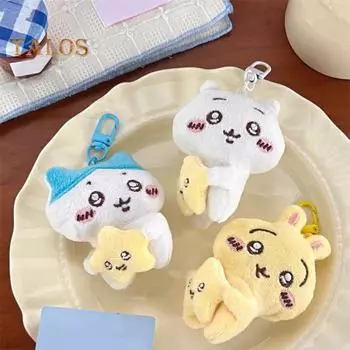 Плюшевая кукла брелок кулон в форме мультяшного животного с зажимом пушистая брошь моющаяся легкая школьная сумка на плечо украшение своими руками подвесной кулон