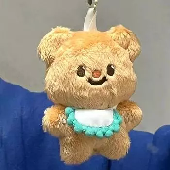 Плюшевая кукла Butter Bear, очаровательная плюшевая игрушка в виде медведя из мультфильма с фартуком, плюшевая кукла-брелок, кулон на рюкзак жёлтый