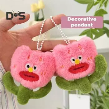 Плюшевая кукла-цветок, брелок, кулон, пушистая брошь, моющаяся, легкая, школьная сумка для девочек, сумка через плечо, украшение своими руками, плюшевая кукла, подвесная подвеска