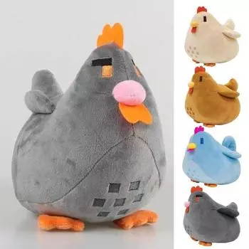Плюшевая кукла-цыпленок 7,9 дюймов, мягкая подушка в форме животного, игровая периферия, подушка в форме цыпленка, сюрприз, подарки на День защиты детей, дни рождения, Рождество синий