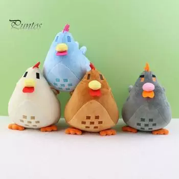 Плюшевая кукла-цыпленок 7,9 дюймов, мягкая подушка в форме животного, игровая периферия, подушка в форме цыпленка, сюрприз, подарки на День защиты детей, дни рождения, Рождество серый