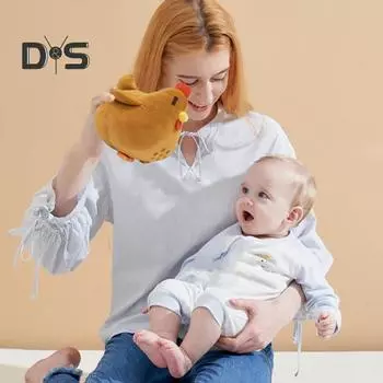 Плюшевая кукла-цыпленок 7,9 дюймов, мягкая подушка в форме животного, игровая периферия, подушка в форме цыпленка, сюрприз, подарки на День защиты детей, дни рождения, Рождество светло-коричневого