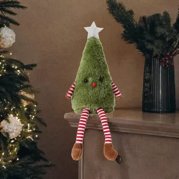 Плюшевая кукла для рождественской елки, креативное украшение, милый подарок для спальни зелёный