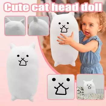 Плюшевая кукла, игрушка в подарок, детская тряпичная кукла в мультяшном стиле, кукла белый