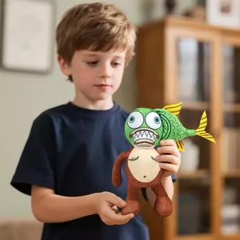 Плюшевая кукла, Игрушка в подарок, Мультфильм, Детская тряпичная кукла, Детская подарочная подушка(Нет стандарта) One Size