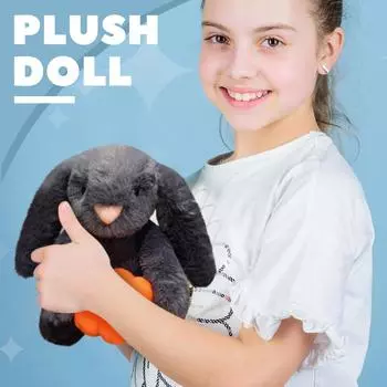 Плюшевая кукла, Игрушка в подарок, Мультфильм, Детская тряпичная кукла, Детская подарочная подушка One Size чёрный