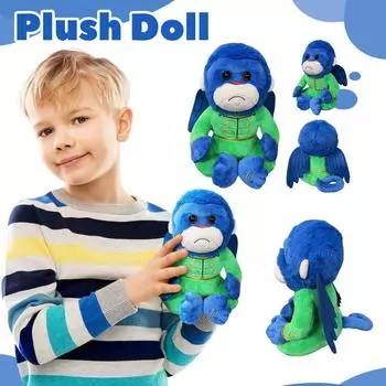 Плюшевая кукла, Игрушка в подарок, Мультфильм, Детская тряпичная кукла, Детская подарочная подушка One Size синий