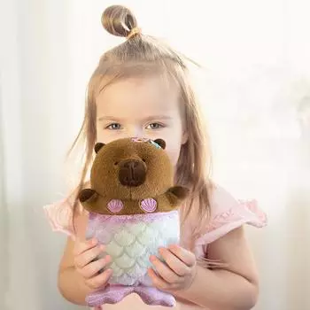 Плюшевая кукла, игрушка в подарок, мультфильм, детская тряпичная кукла, детская подарочная подушка, плюшевая игрушка «Русалочка и дельфин», 13,7 дюйма One Size коричневый