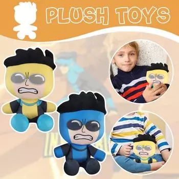 Плюшевая кукла, Игрушка в подарок, Мультфильм, Детская тряпичная кукла, Детская подарочная подушка One Size синий