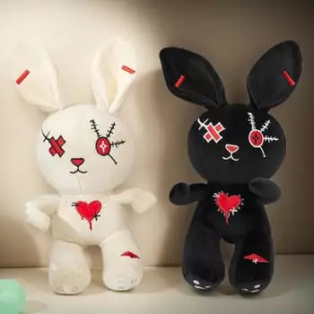 Плюшевая кукла, Игрушка в подарок, Мультфильм, Детская тряпичная кукла, Детская подарочная подушка One Size чёрный