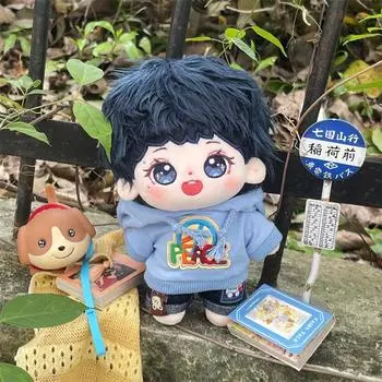 Плюшевая кукла из чистого хлопка с длинными волосами, новый стиль, кукла Чжоу Кеке, звезда, подарок, можно собрать 20cm