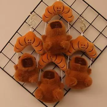 Плюшевая кукла-капибала для прыжков с парашютом, креативная кукла-брелок, маленький подарок, милые игрушки для животных 4 inch