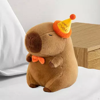 Плюшевая кукла капибара мягкая игрушка коллекционный домашний декор милое животное