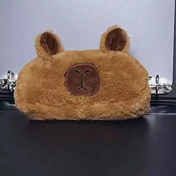 Плюшевая кукла Капибара Плюшевая ручка Сумка Капибара Мягкая мультяшная ручка Капибара Мягкое животное Капибара Плюшевая ручка Сумка Канцелярские принадлежности 1pcs