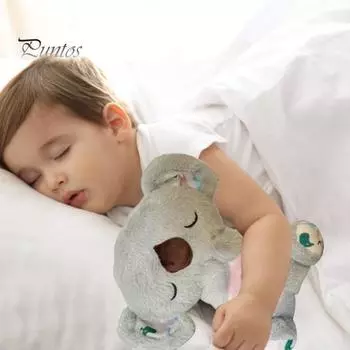 Плюшевая кукла коала, успокаивающая сердцебиение, снятие стресса, игрушки-медведи коала, снятие тревоги, дыхательная музыкальная игрушка коала с профессиональными музыкальными успокаивающими эффектами 25 cm