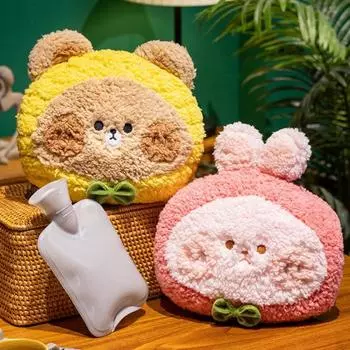Плюшевая кукла-кошка, грелка для рук, ананасовый медведь, зимние муфты, многофункциональные плюшевые игрушки с рисунком животных, милые мягкие и удобные чехлы для рук 32cm honey peach
