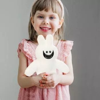 Плюшевая кукла-кролик, игрушка в подарок, мультяшный стиль, детская тряпичная кукла, игрушка, подарок для мужчин и женщин белый