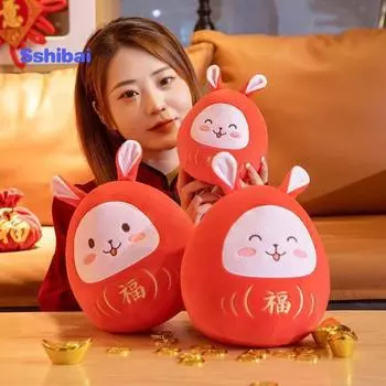 Плюшевая кукла кролика 6/18/28 см - кукла Lucky Red Animal в китайском стиле - кукла-талисман 2023 года L 2