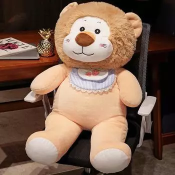 Плюшевая кукла Лев Мультяшная Большая Кукла Лев Тряпичная кукла Мальчик Кровать Спящее Животное Подушка 35cm