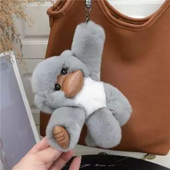Плюшевая кукла Lucky Little Monkey, брелок из мягкого меха, длинная рука, подвеска в виде обезьяны, украшение для рюкзака
