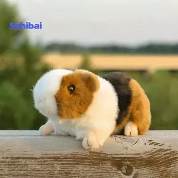 Плюшевая кукла морской свинки 18 см - реалистичная кукла-крыса - игрушка-кукла-грызун с пушистыми волосами черный коричневый