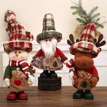 Плюшевая кукла, набитая рождественская фигурка, украшение, милая, для детей и взрослых, универсальное украшение для дома, праздничная игрушка для декора, снеговик One Size