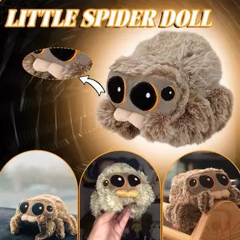 Плюшевая кукла-паук высотой 7,87 дюйма - милые детские плюшевые игрушки-пауки, подходящие в качестве плюшевой игрушки из мультфильма, праздничного подарка для детей старше 6 лет, подарков на день рождения One Size