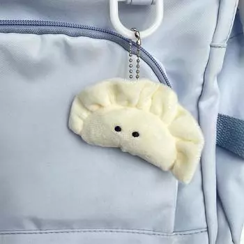 Плюшевая кукла-пельмень, маленькая подвеска, брелок, плюшевая игрушка, подвеска, кукла One Size белый