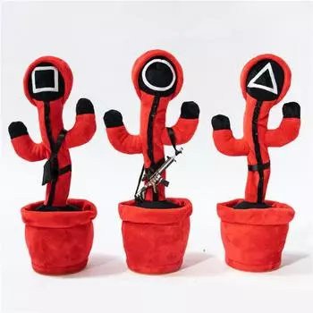 Плюшевая кукла, персонаж фильма, тема, игрушка, пение, танцы, светящаяся милая плюшевая кукла Little Red Man Square