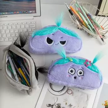 Плюшевая кукла, плюшевая сумка для карандашей, мягкая сумка для канцелярских принадлежностей, сумка для ручек из мультфильма, студент D