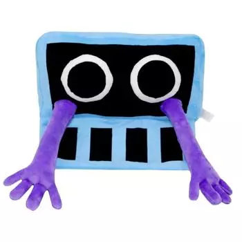 Плюшевая кукла Rainbow Friends, Rainbow Friends Wiki, мягкая кукла из игры ужасов, плюшевая кукла-игрушка Rainbow Friends для мальчиков и девочек и любителей игр 30*20cm синий/фиолетовый