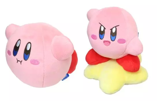 Плюшевая кукла Sanei Boeki Kirby, мягкая игрушка (S) Набор из 2 (Парящая Звезда Варпа) Высота приблизительная. 14см