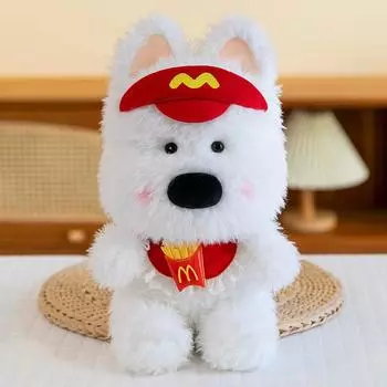 Плюшевая кукла-собака Вест Хайленд, мультяшная кукла, кукла-щенок с каракулями, кукла для переодевания, кукла для обнимания маленькой девочки, спящая кукла 30cm красный