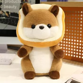 Плюшевая кукла сурка, Хлебный тост, Кукла сурка, Игрушки зоопарка, Сувениры 28cm