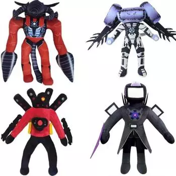 Плюшевая кукла-туалет Skibidi, коллекционные подарки для детей, фанатов, взрослых, день рождения, аниме, игровая фигурка, титан, телеведущий, оператор