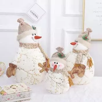 Плюшевая кукла Веселые рождественские украшения Куклы Фигурки Снеговики Игрушки Рождественские елочные украшения Новогодние украшения 2025 Navidad Подарок