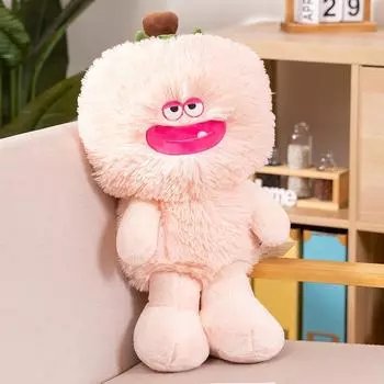 Плюшевая кукла в виде фрукта с длинными волосами, милая смеющаяся кукла-овощ, успокаивающая кукла для ребенка, подарок на День защиты детей 35cm