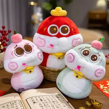 Плюшевая кукла Yousheng Snake, зодиакальный год Змеи, подарок, домашний декор, 20/30/40 см, мягкая игрушка, китайский новогодний сувенир-благословение 20cm зелёный