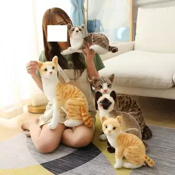 Плюшевая кукла-животное 1 шт детские игрушки имитация куклы кошки праздничный подарок украшение для дома украшения 20cm